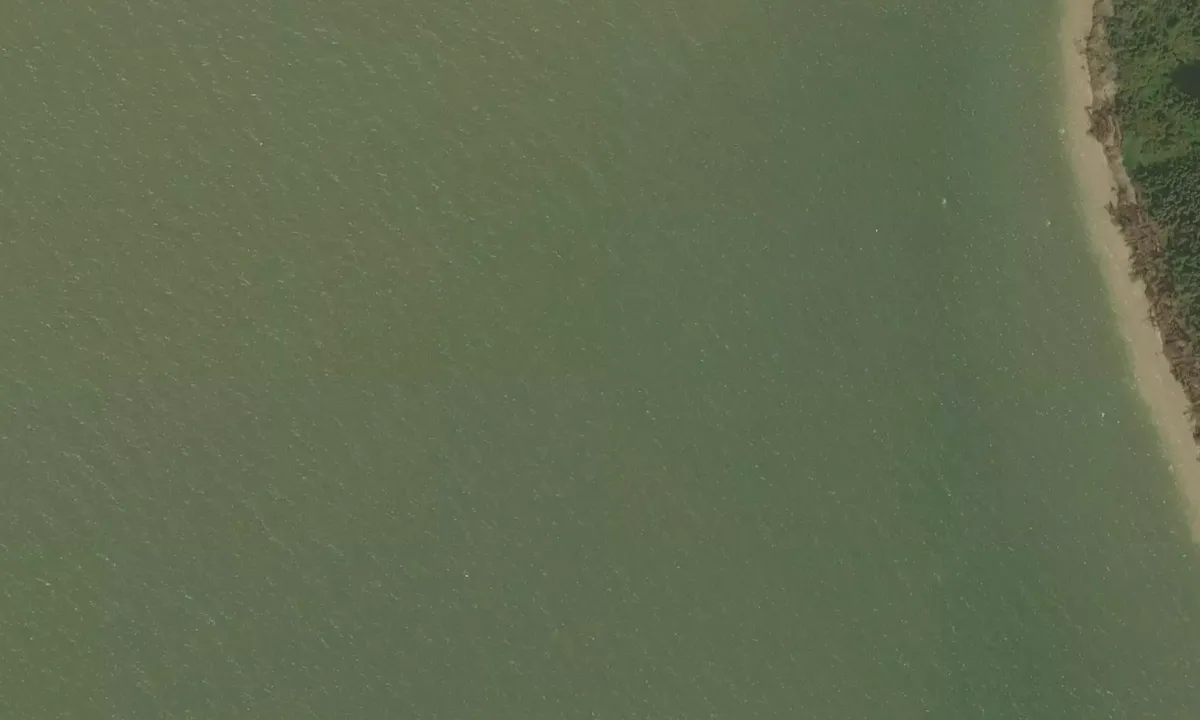 Satelite image of 2-Mile channel (entrance)