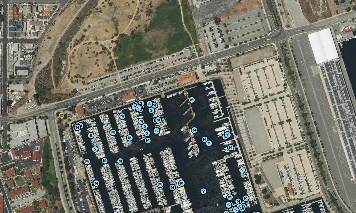 Satelite image of 22nd Street Marina - Los Angeles