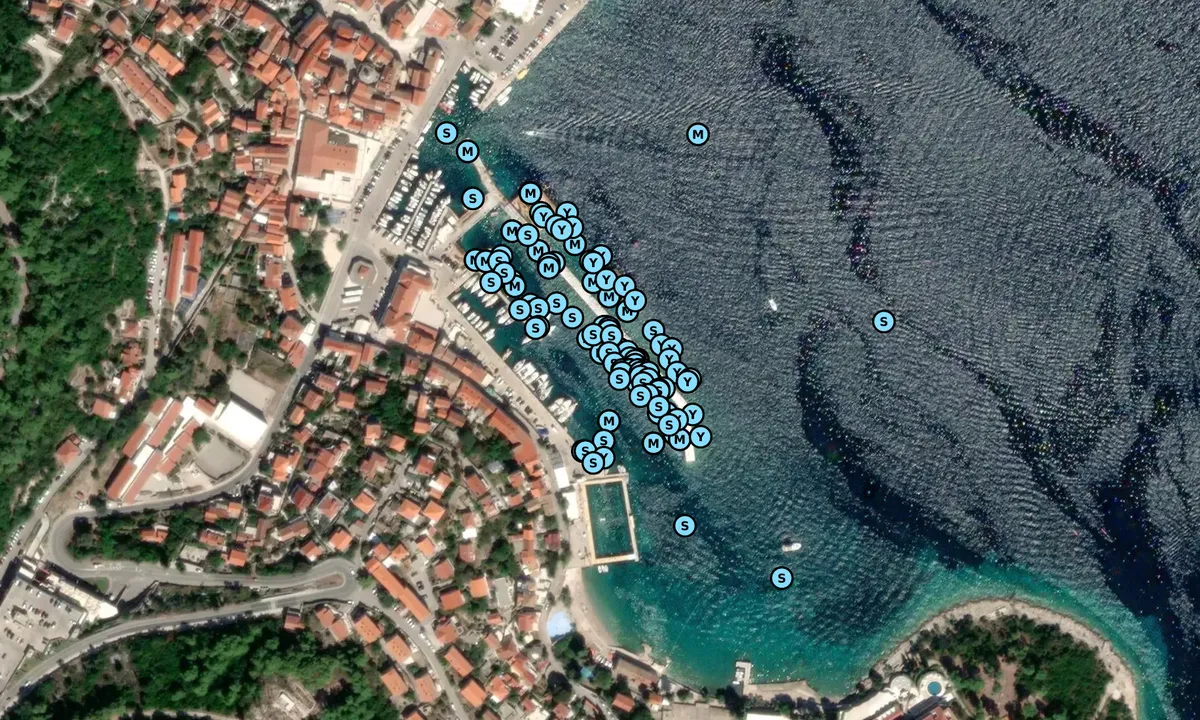 Satelite image of ACI Marina Korcula