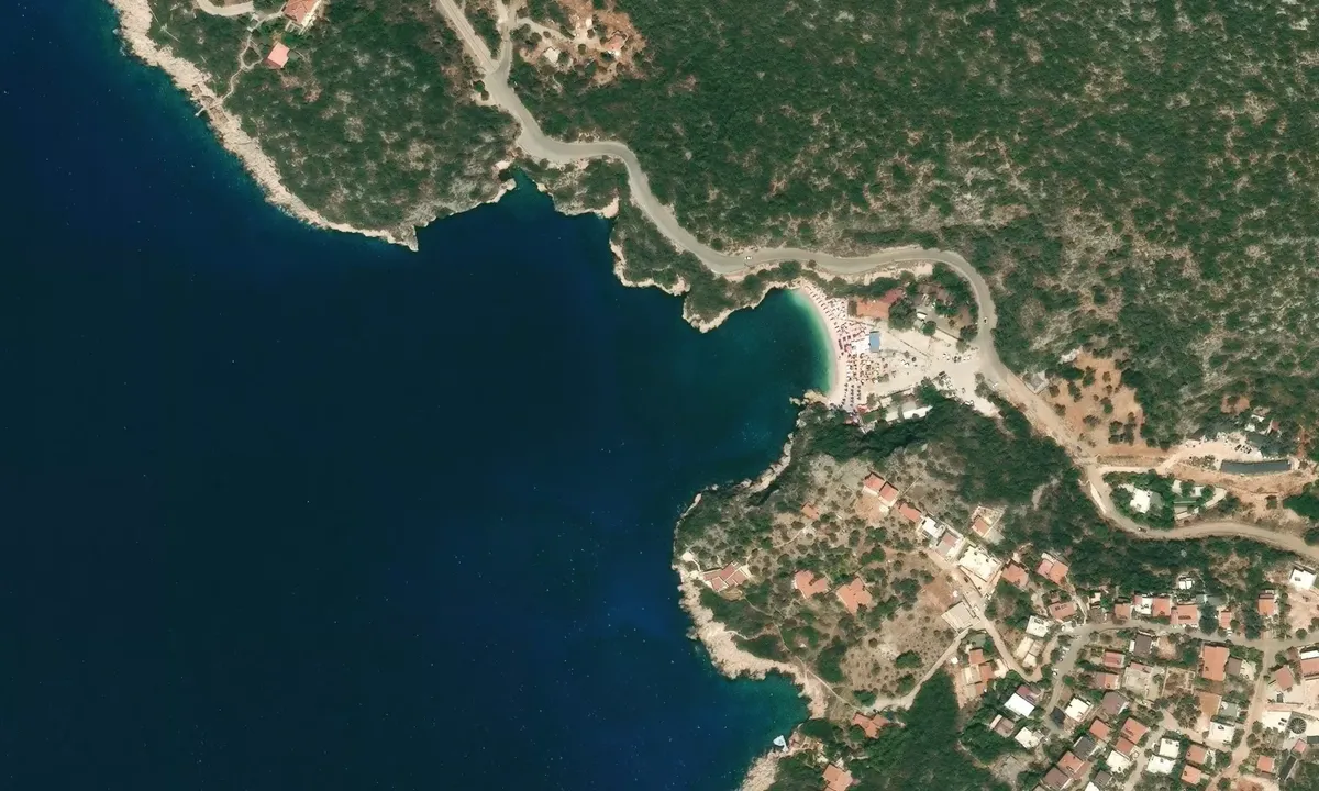 Satelite image of Ada Beach