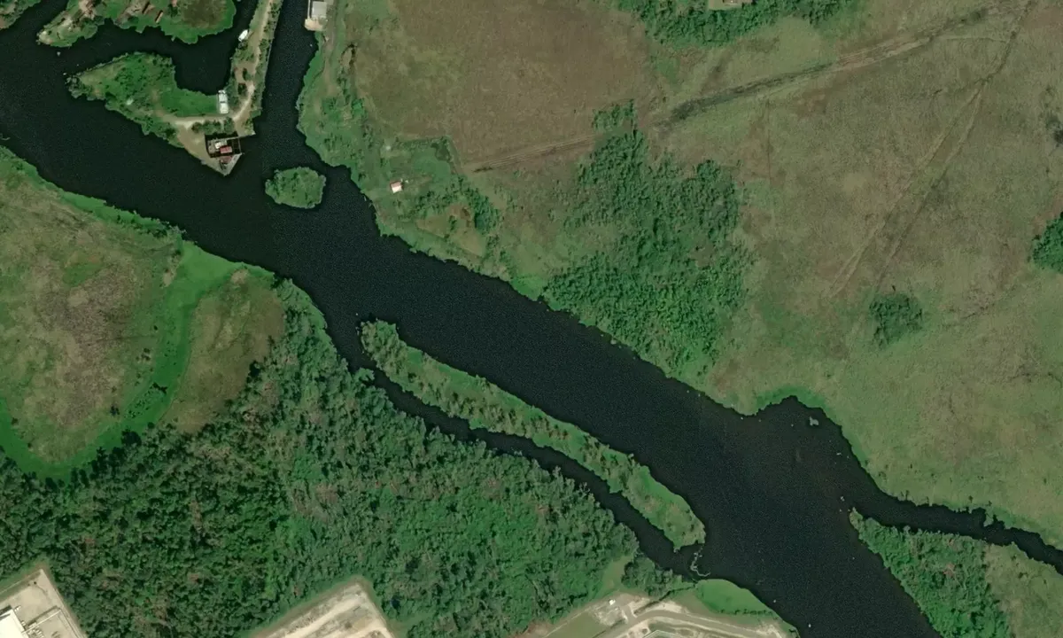 Satelite image of Adams Bayou