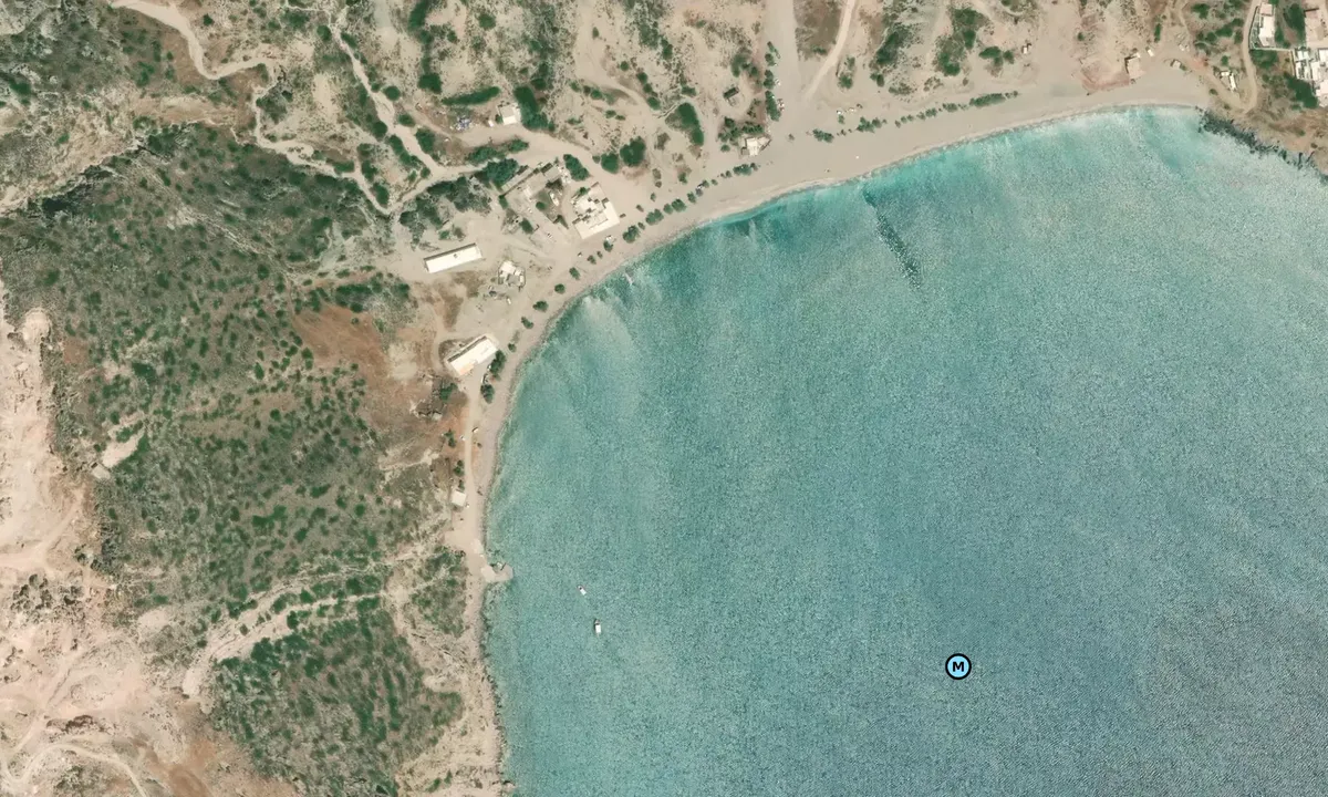 Satelite image of Agia Kiriaki Beach