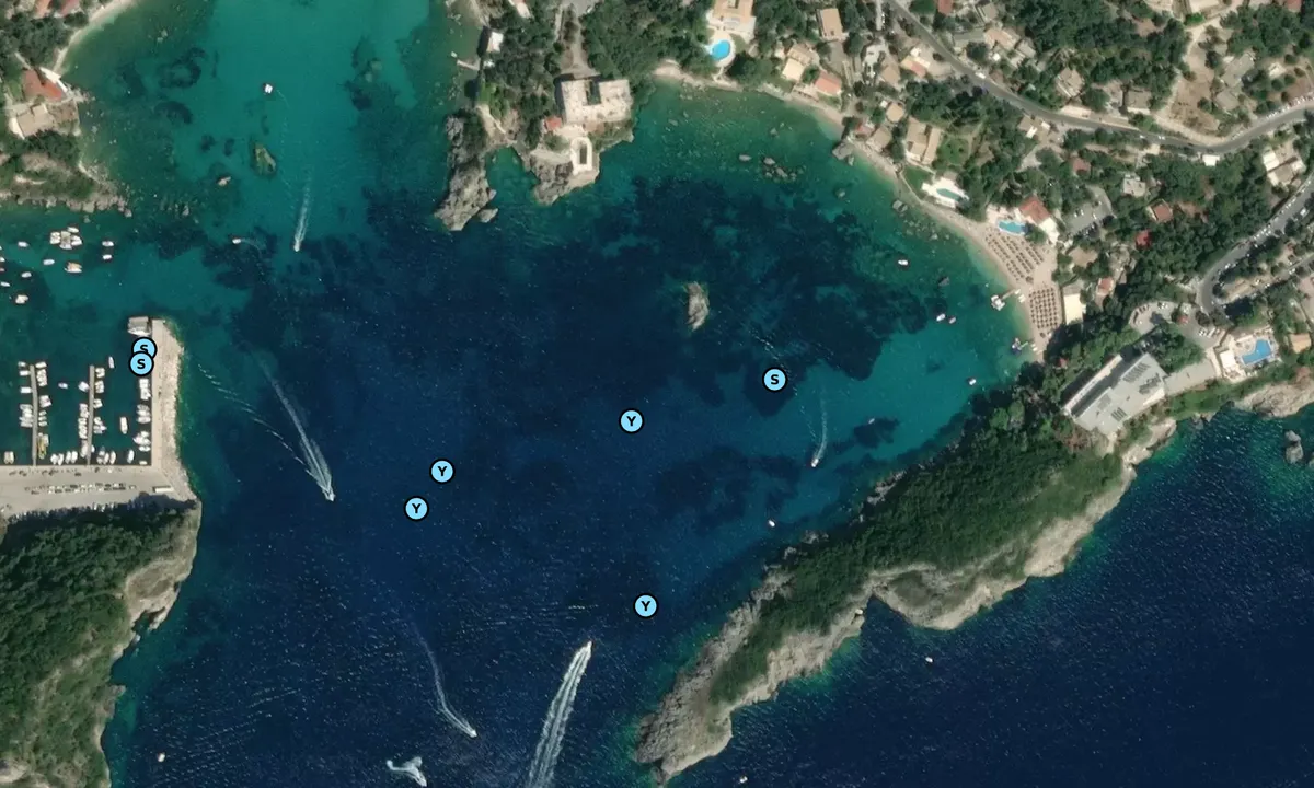 Satelite image of Agia Triada Beach