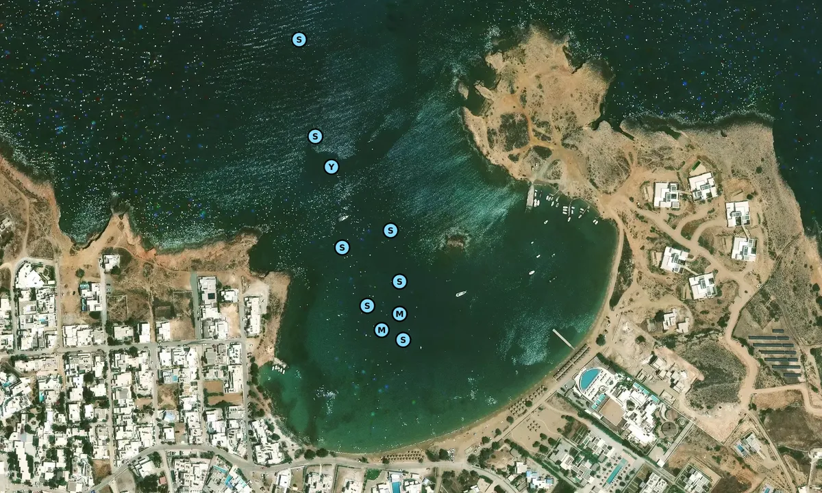 Satelite image of Agioi Anargyroi Beach
