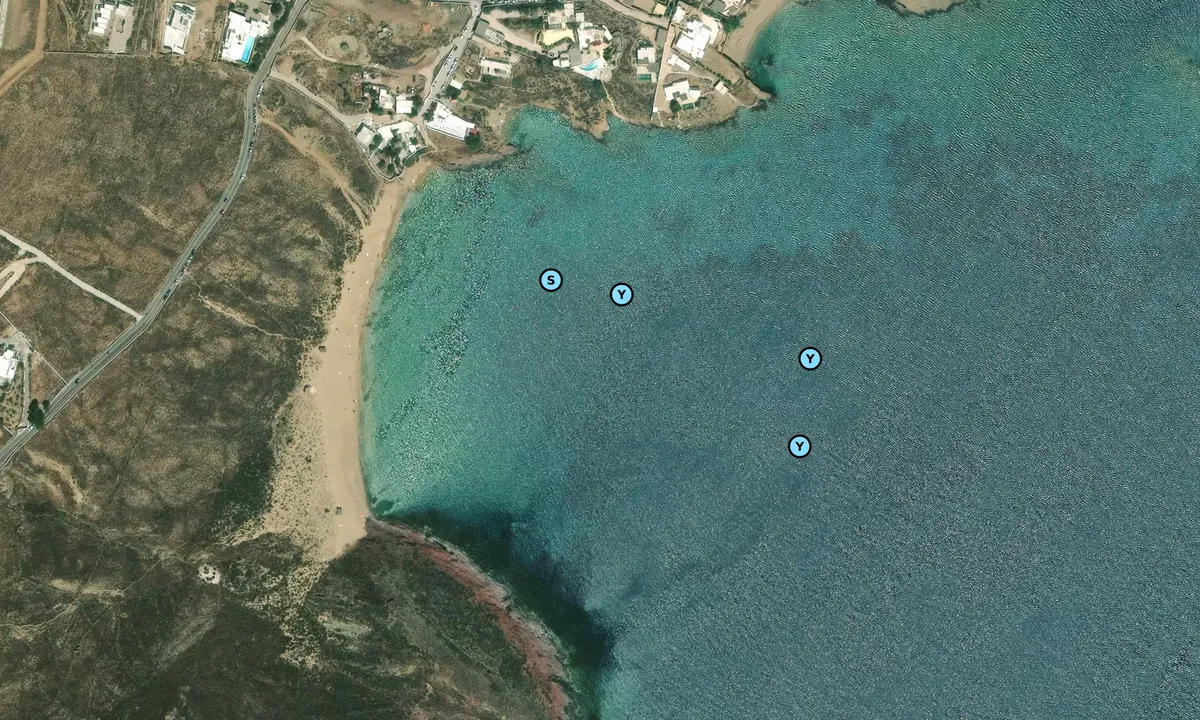 Satelite image of Agios Sostis Beach