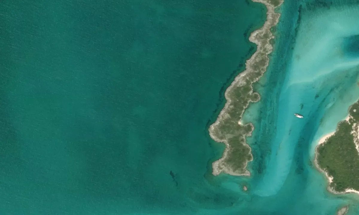 Flyfoto av Alans Cay