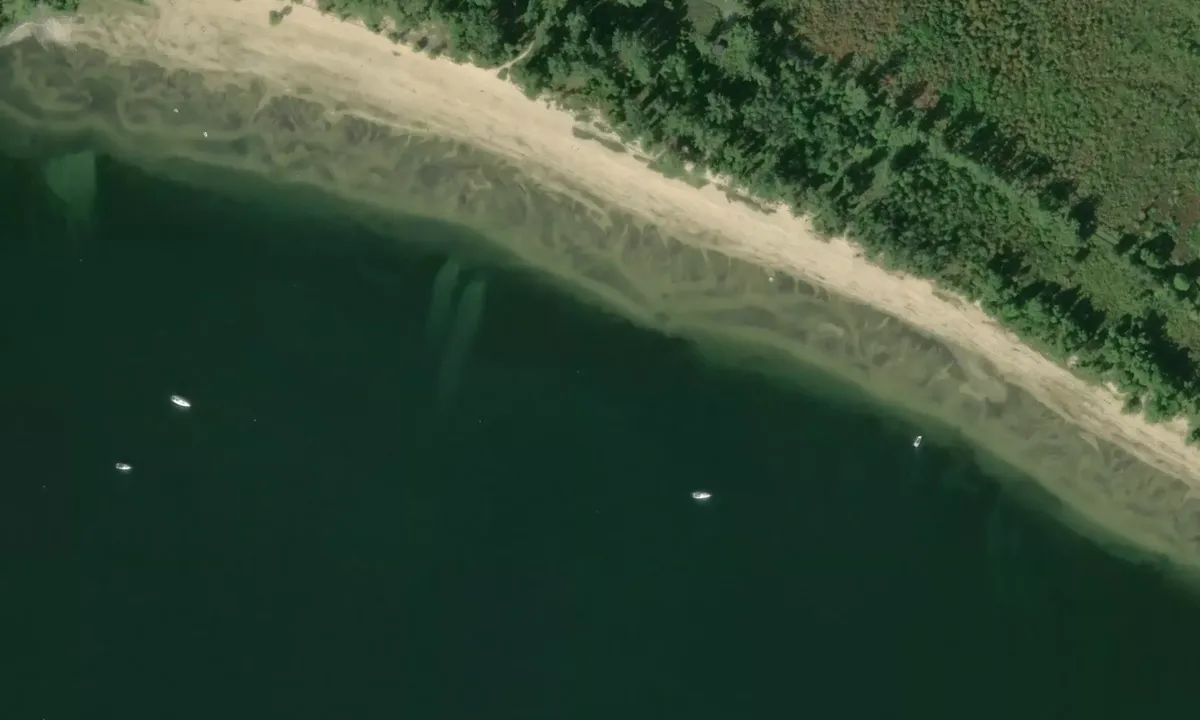 Satelite image of Alburg Beach