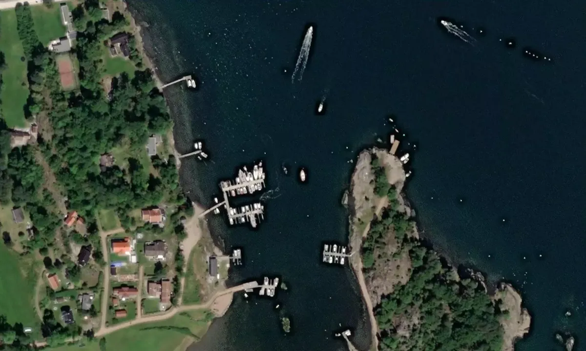 Satelite image of Albykilen - Veierland Båtforening