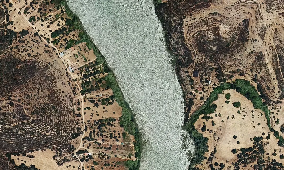 Satelite image of Alcoutim old Castle - Guadiana