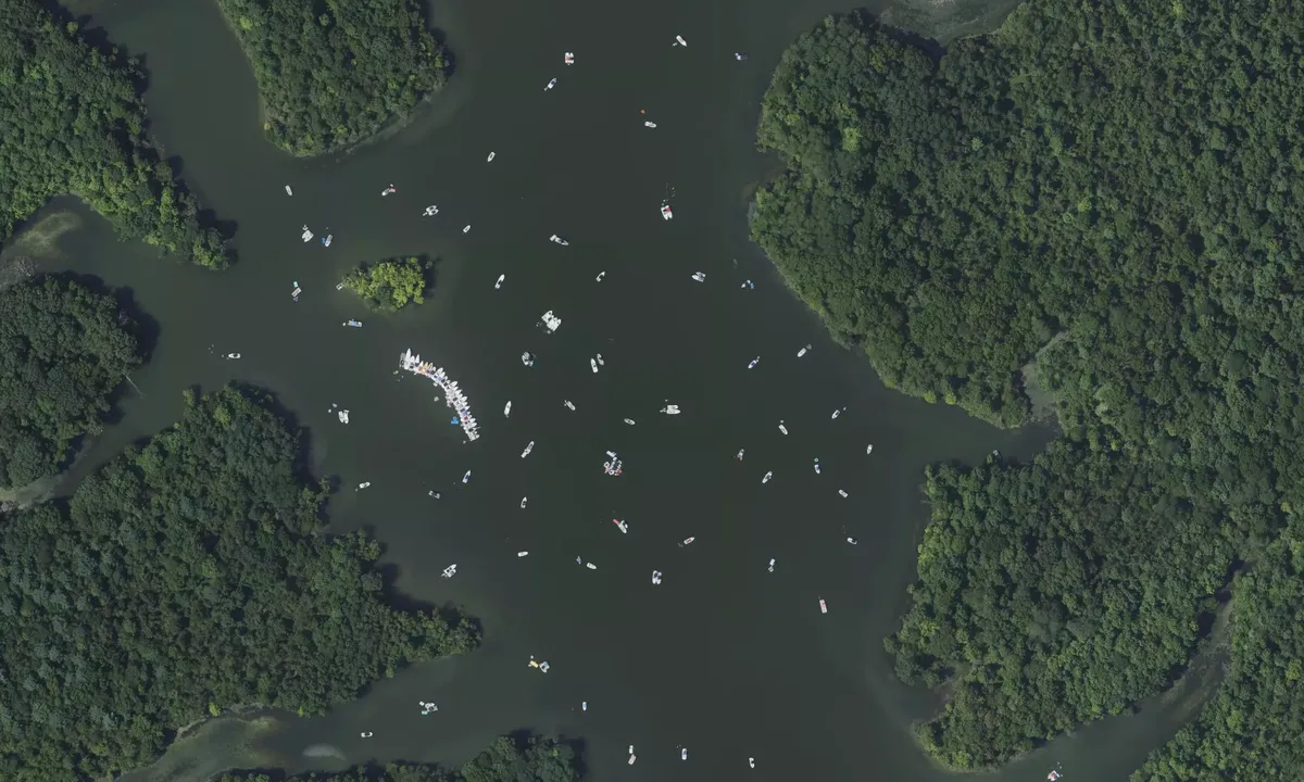 Satelite image of Alum Creek State Park