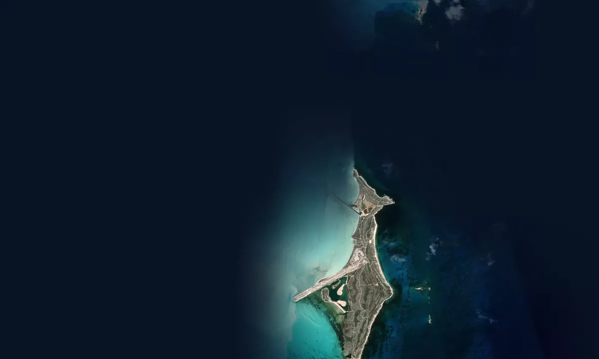 Flyfoto av Ambergris Cay