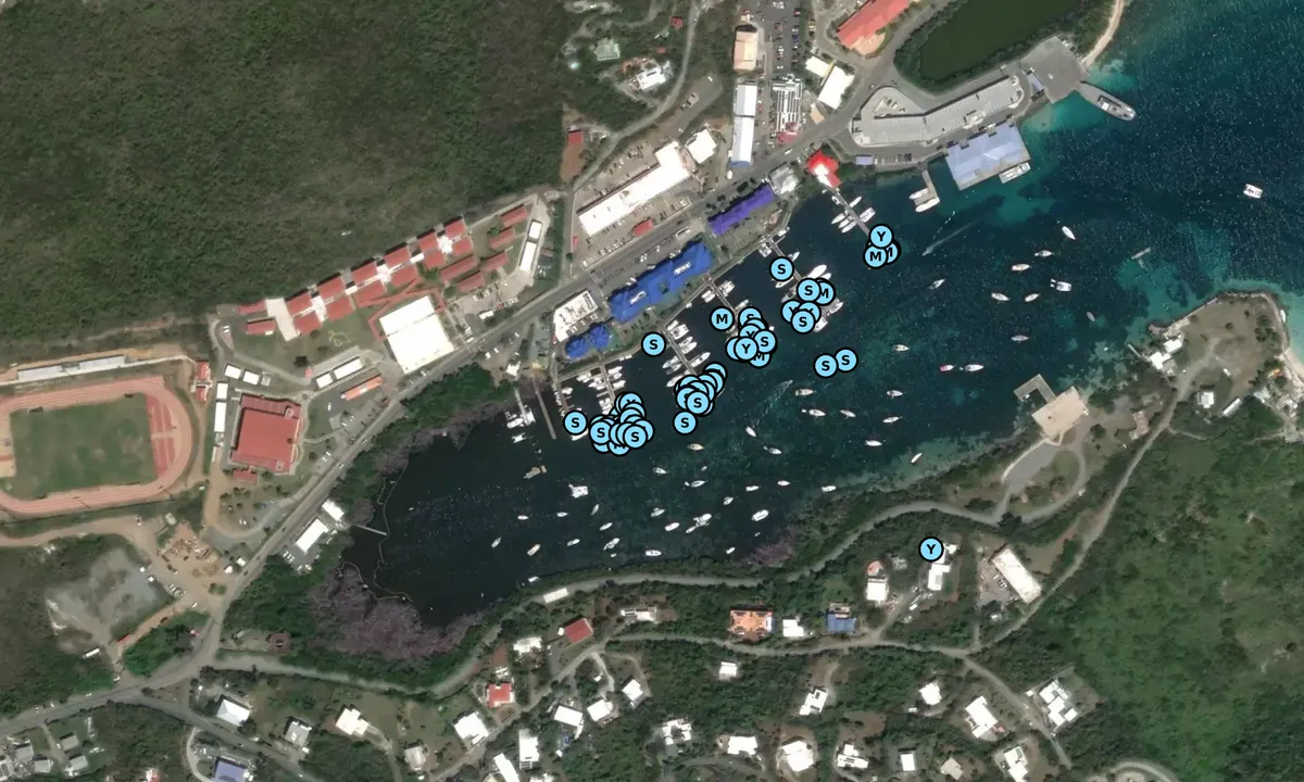 Satelite image of American Yacht Harbor Marina