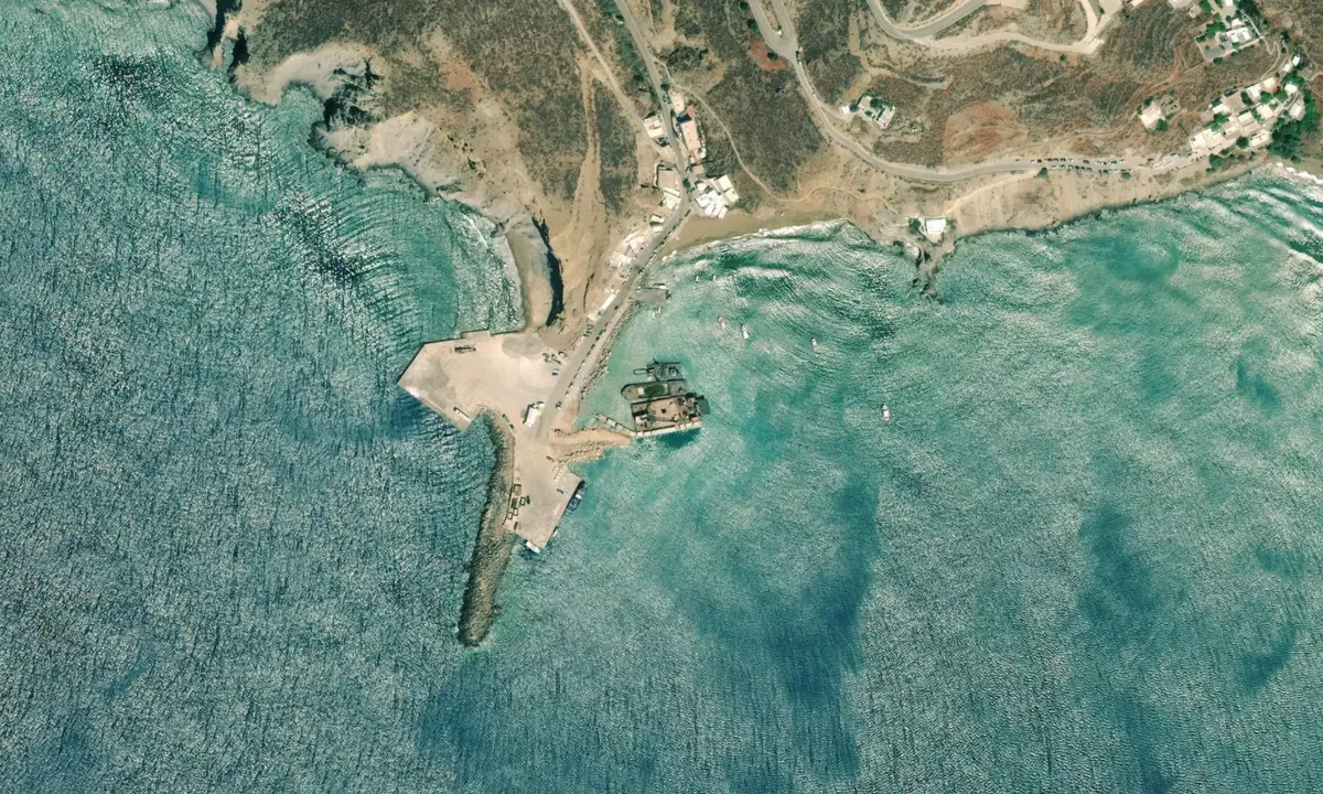Flyfoto av Anafi Port