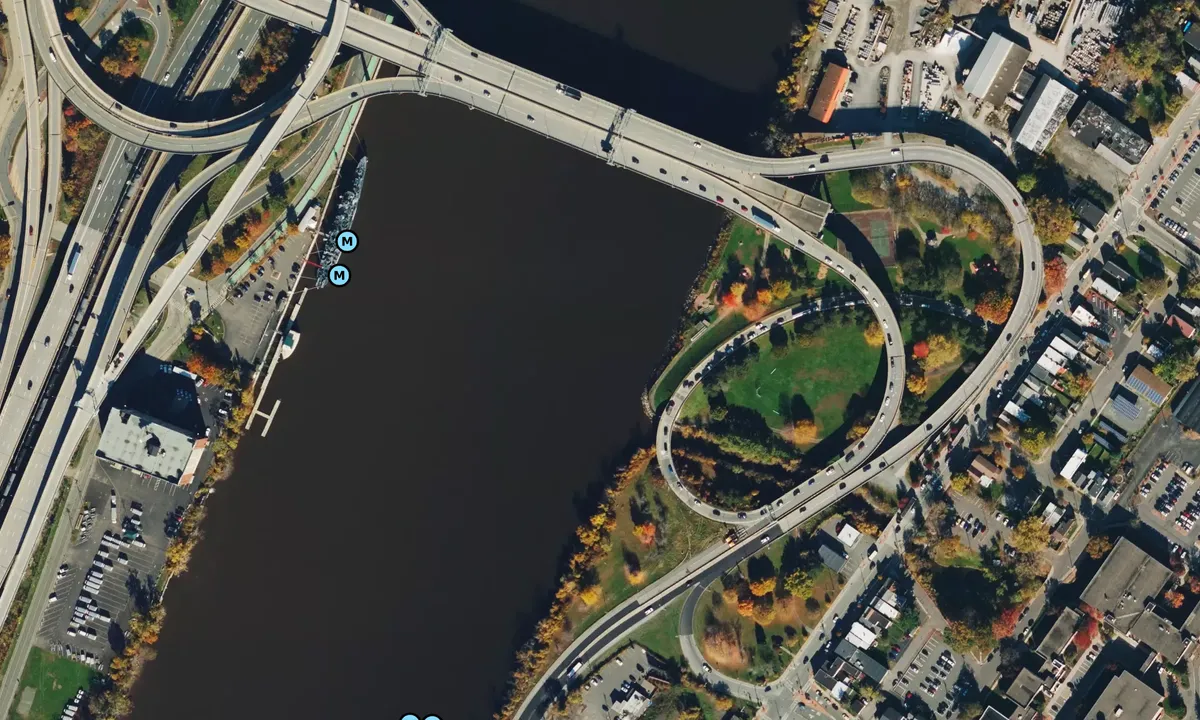Satelite image of Anchorage across the Dutch Apple Cruise No Wake si