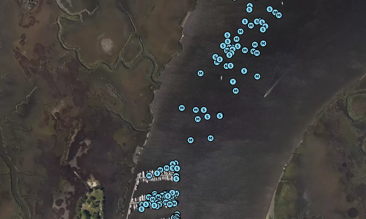 Satelite image of Anchorage outside St John’s Marina