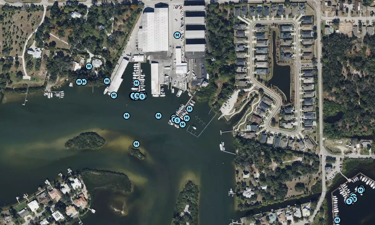 Satelite image of Anclote Harbors Marina - Tarpon Springs