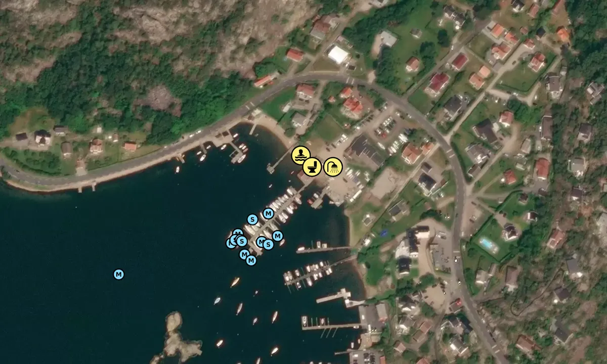 Satelite image of Andersenslippen - Fredrikstadseilforening