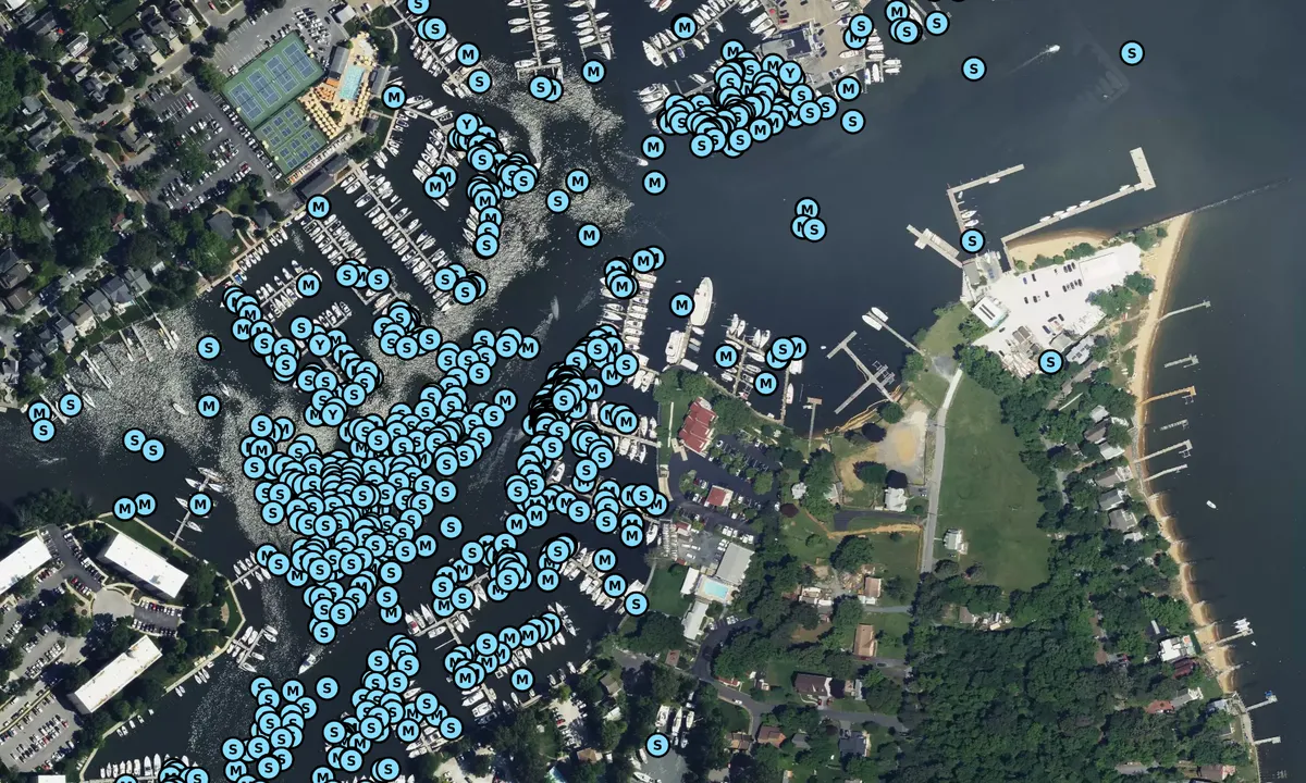 Satelite image of Annapolis Landing Marina