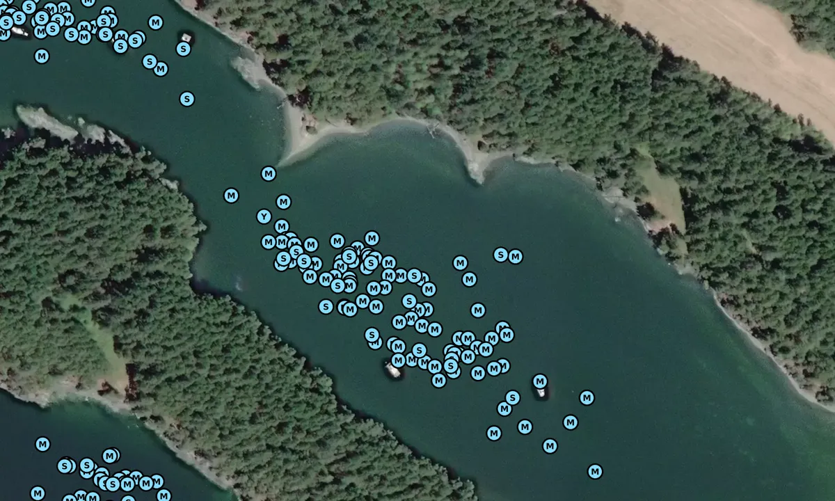 Satelite image of Annette Inlet - Prevost Island
