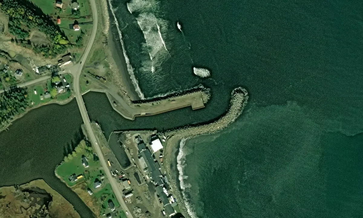 Satelite image of Anse au Griffon Fishing Port