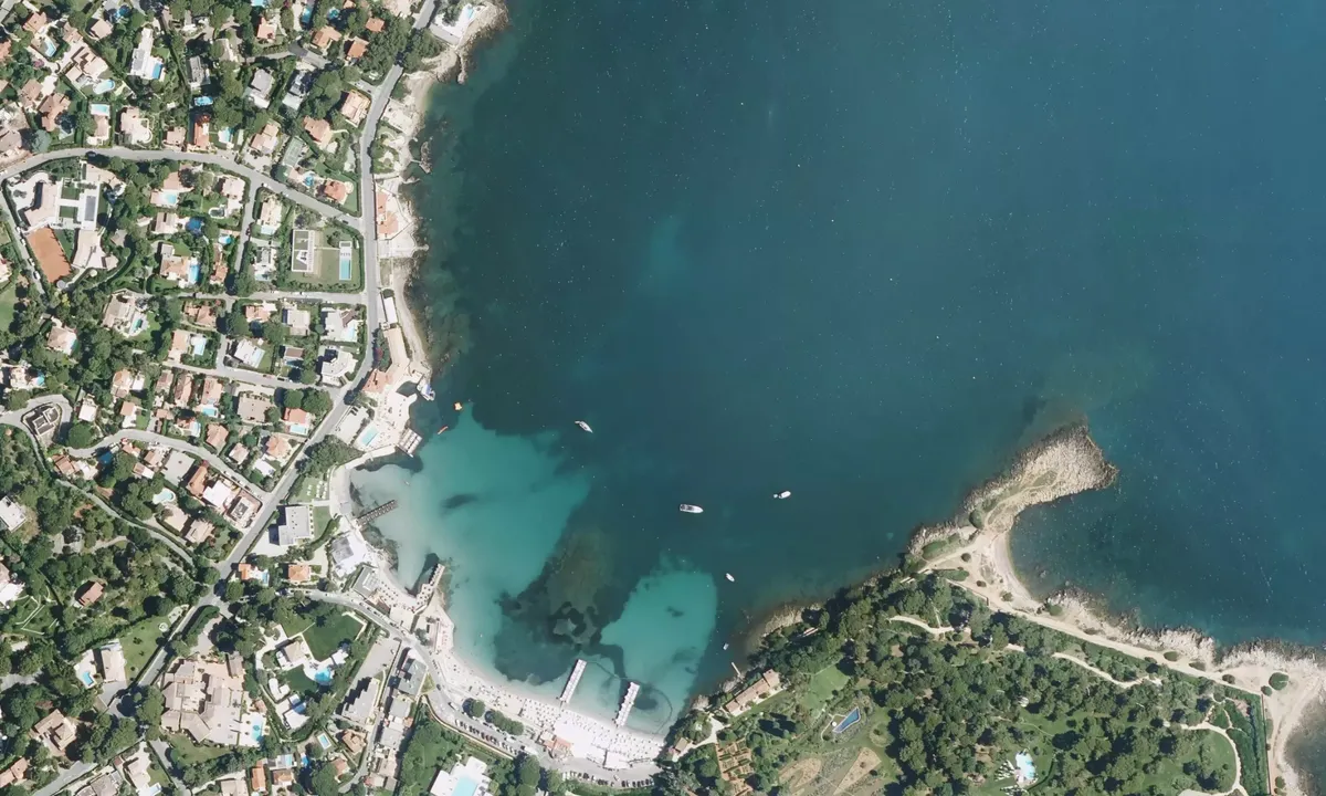 Flyfoto av Anse de la Garoupe