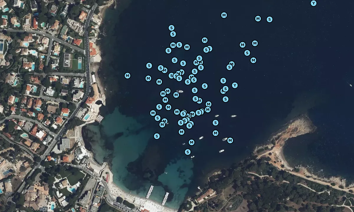 Satelite image of Anse de la Garoupe
