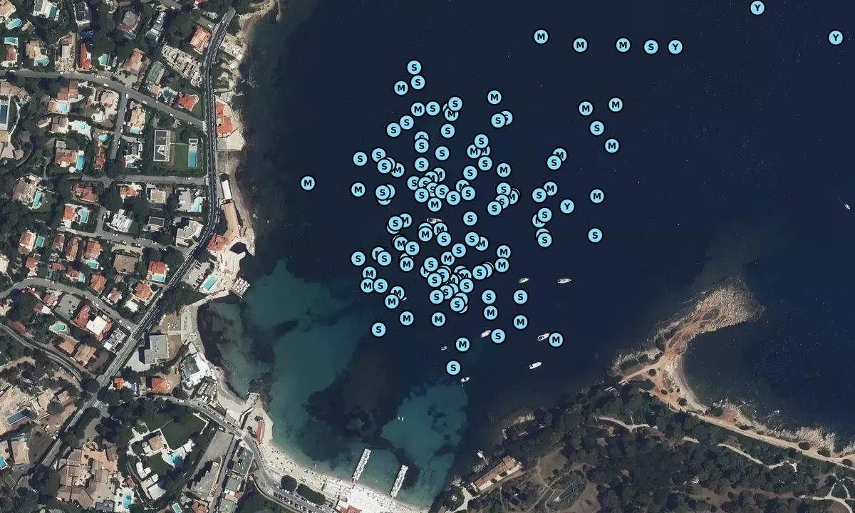 Satelite image of Anse de la Garoupe
