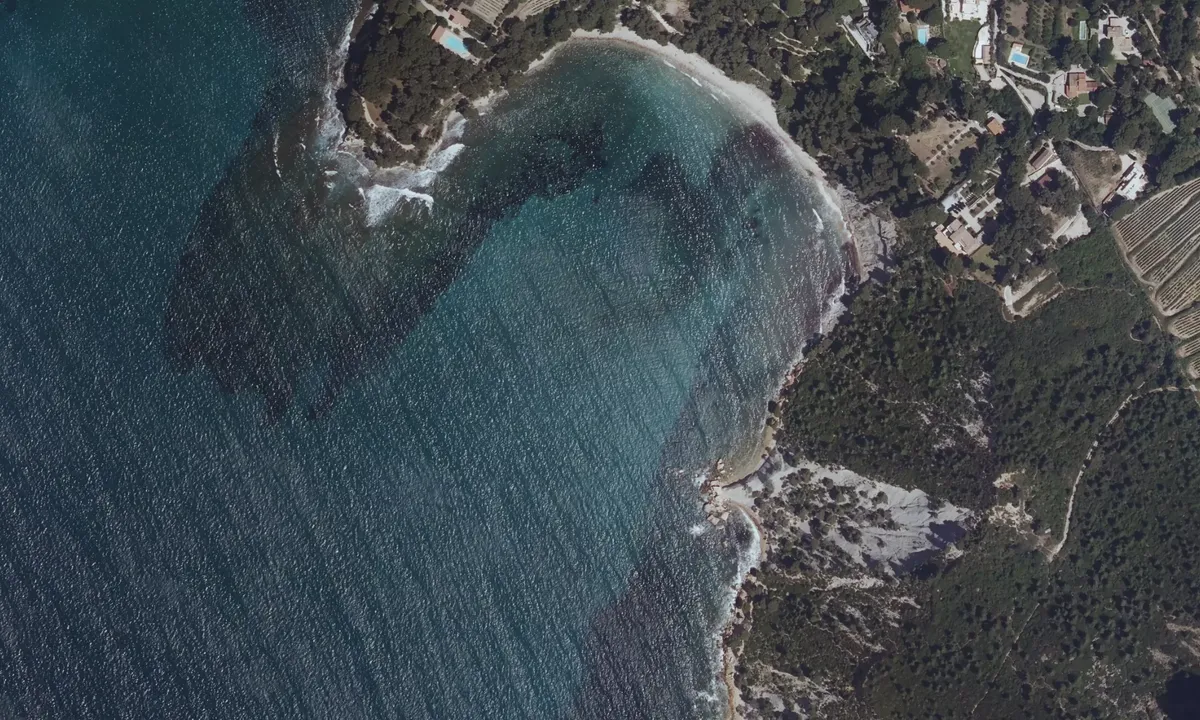 Flyfoto av Anse de l'Arène