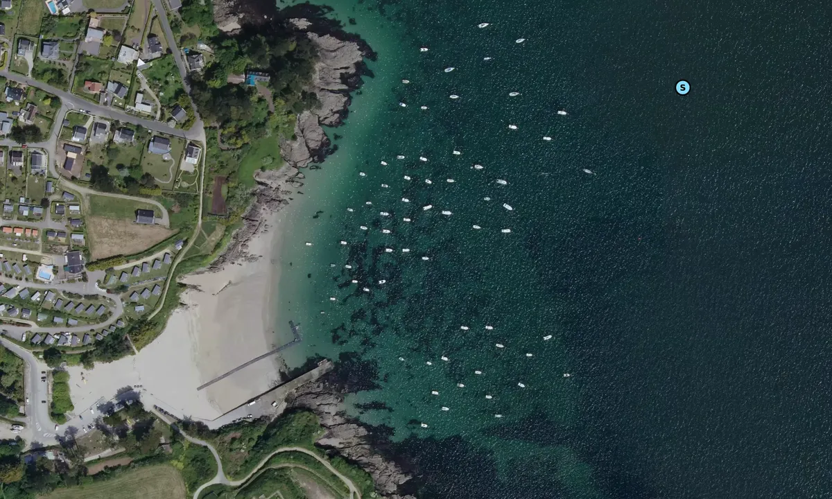 Satelite image of Anse de Perzel
