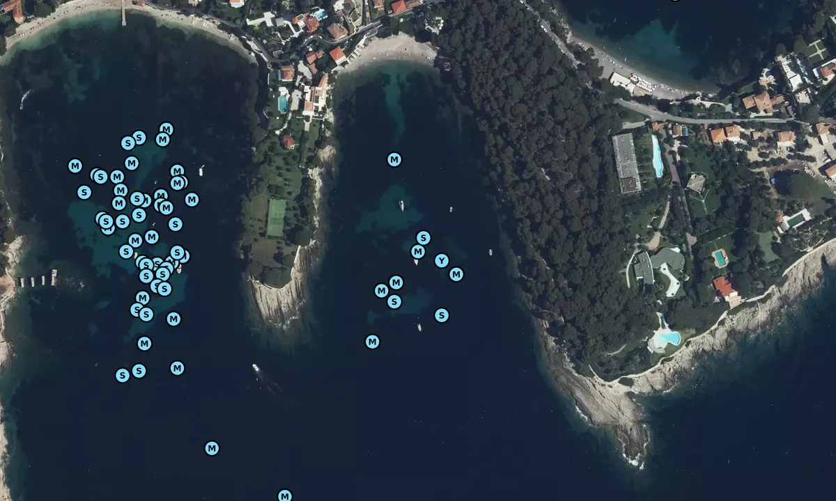 Satelite image of Anse des Fossettes
