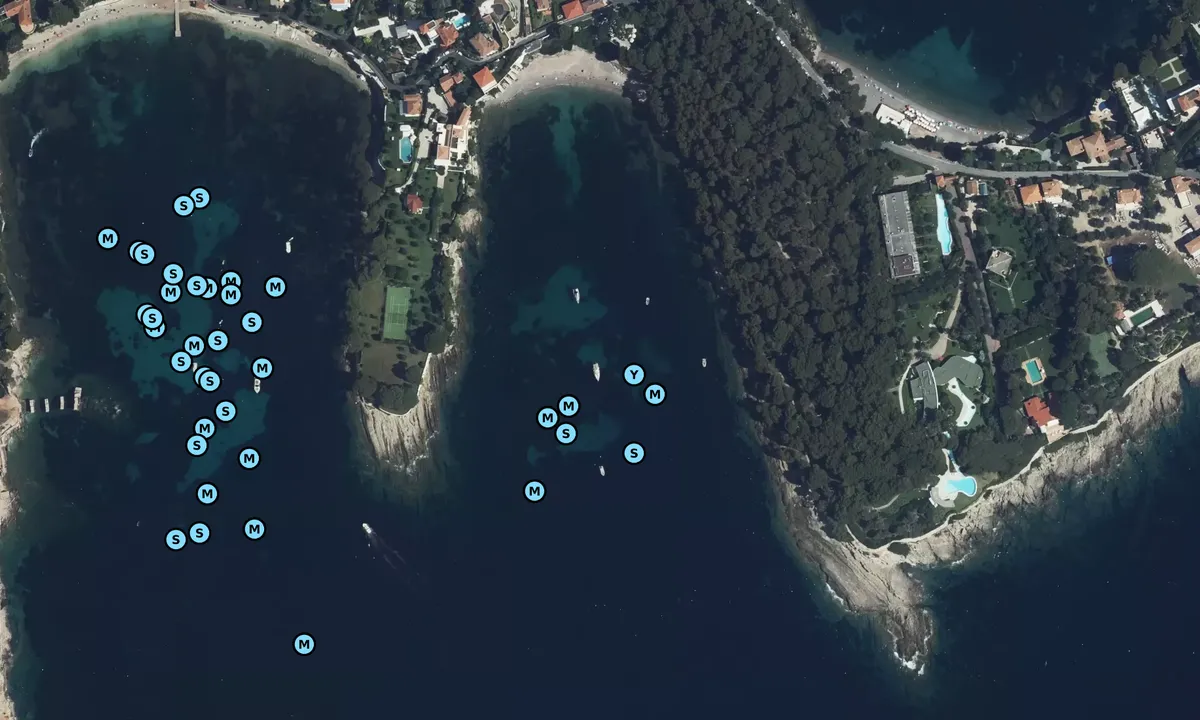 Satelite image of Anse des Fossettes
