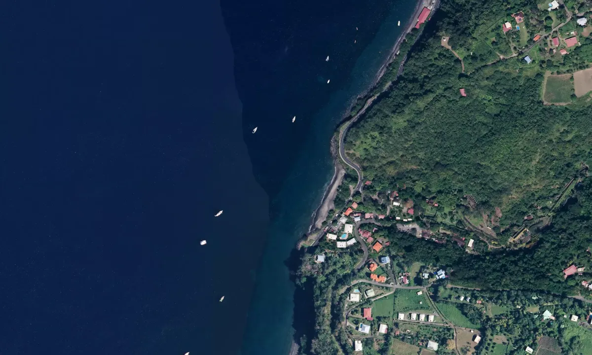 Flyfoto av Anse La Touche