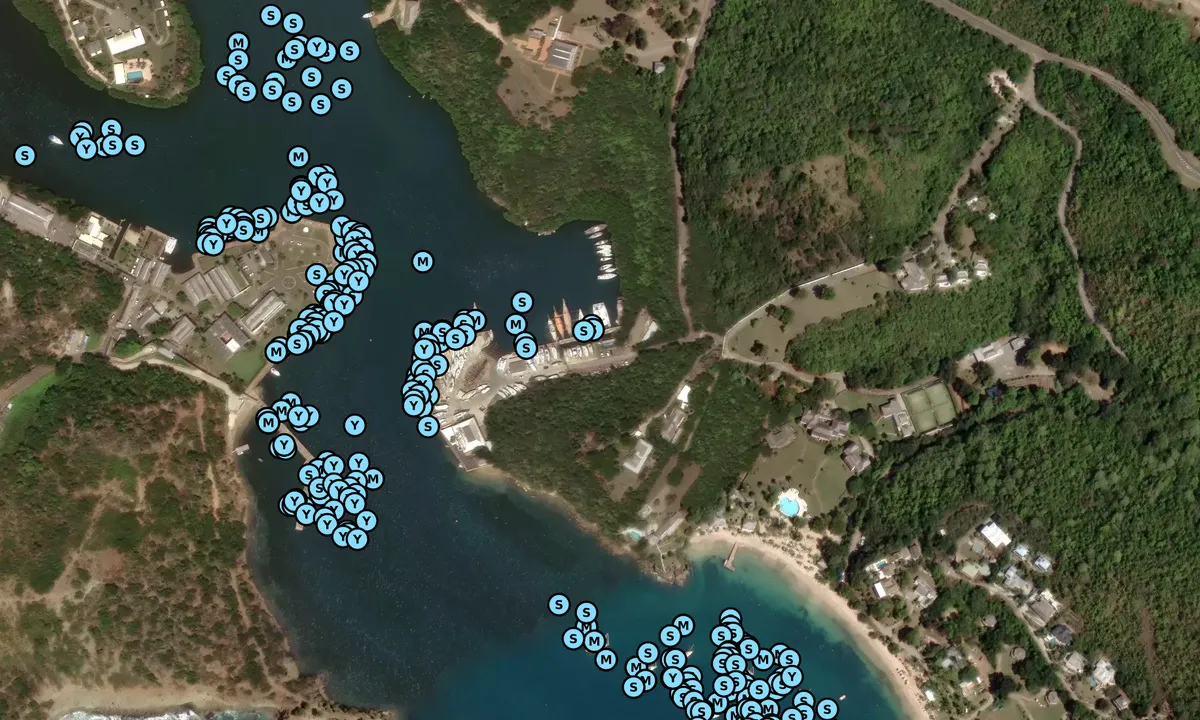 Satelite image of Antigua Slipway