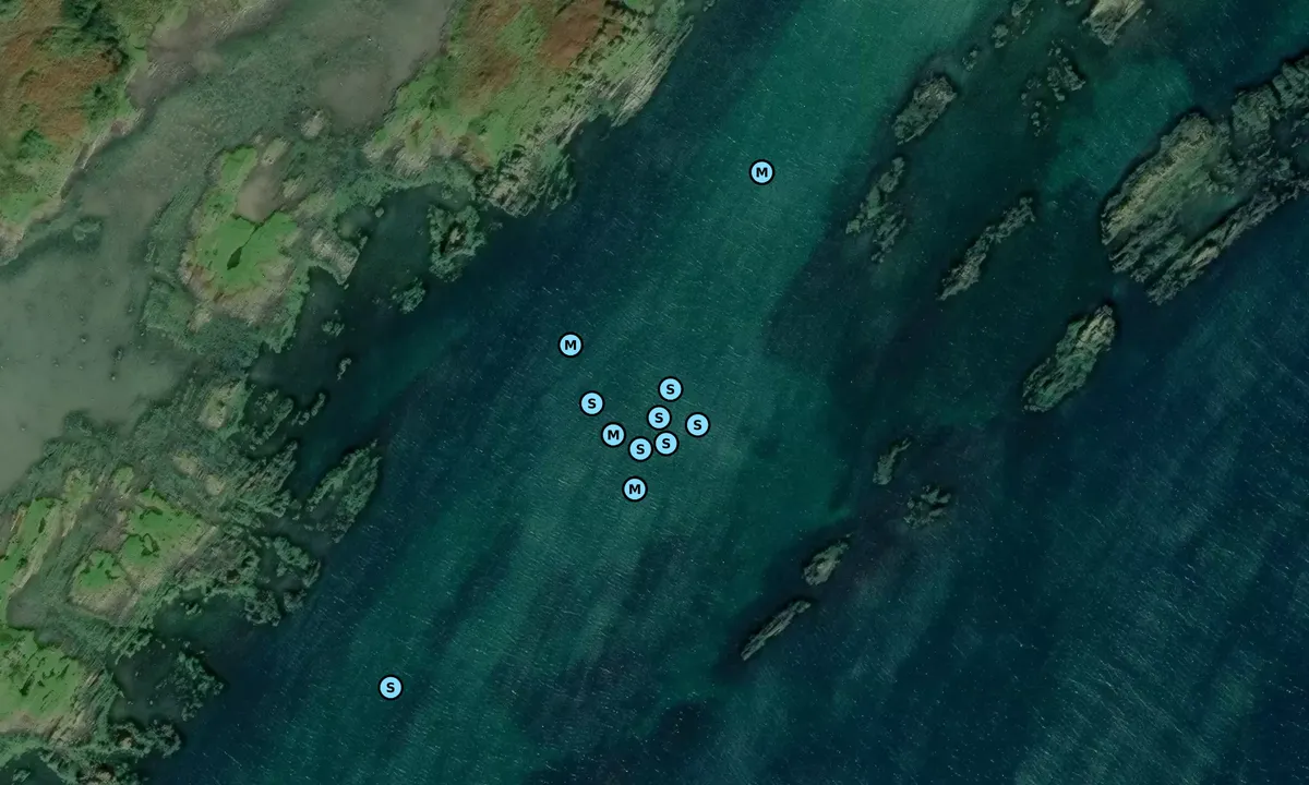 Satelite image of Ardmore Islands inner anchorage
