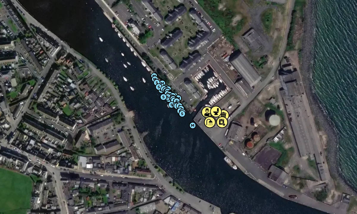 Satelite image of Arklow Marina