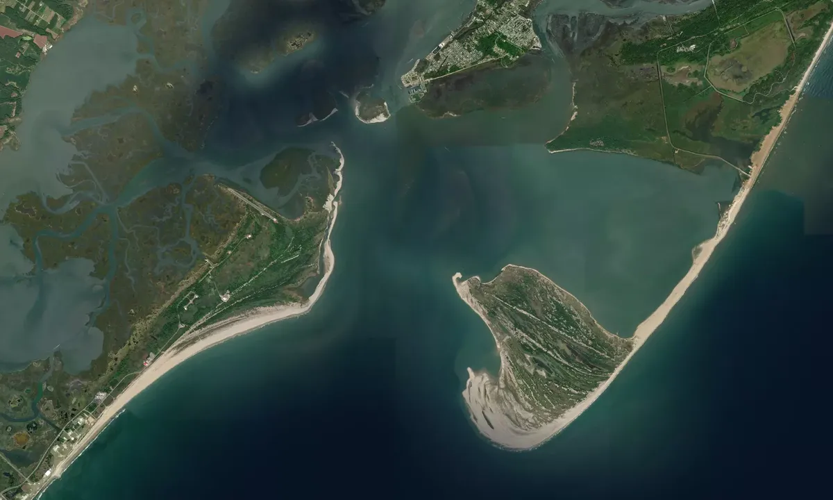 Flyfoto av Assateaque Island