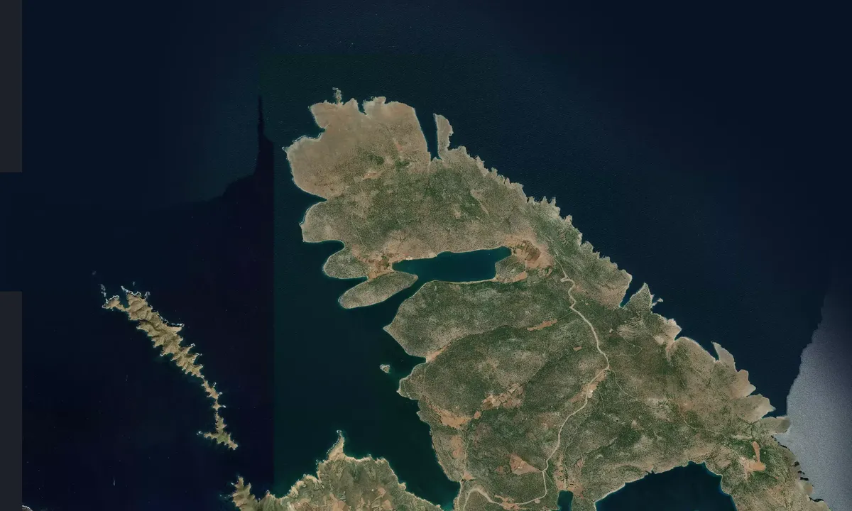 Flyfoto av Astipalaia A-shelter