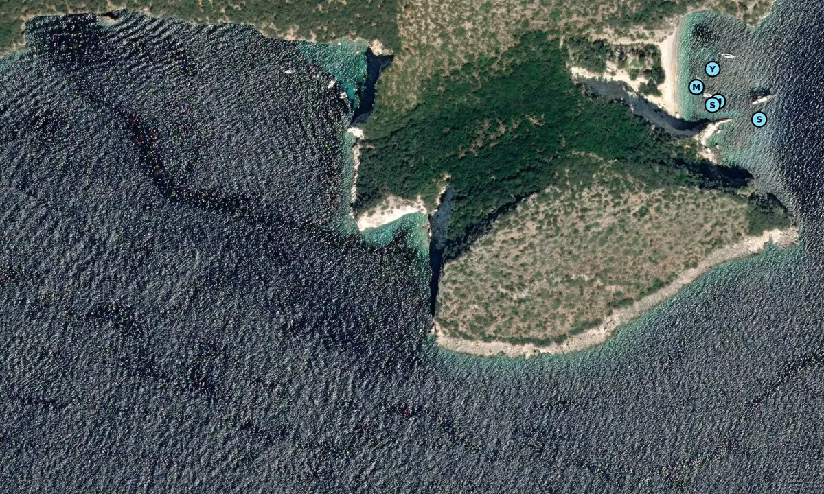 Satelite image of Atokos anchorage
