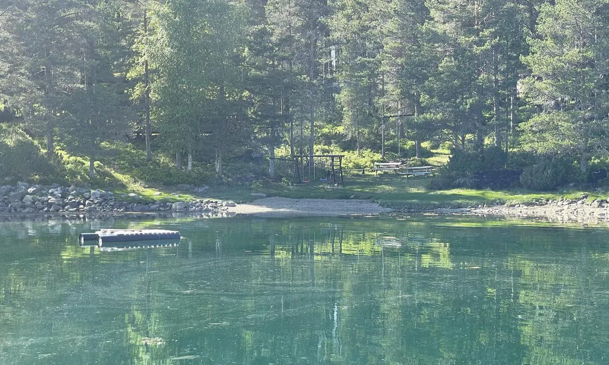 Baarsetøya: Strand og disser/lekeapparat for å aktivere barna.