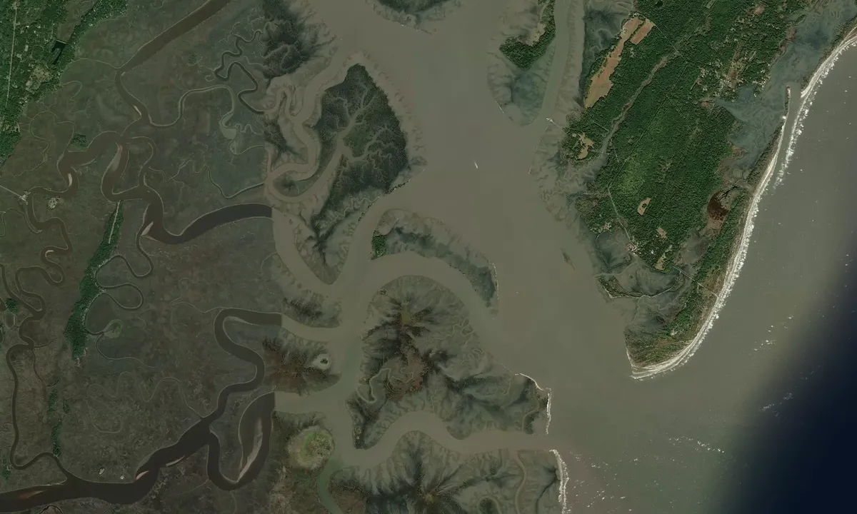 Flyfoto av Back River - Sapelo Island