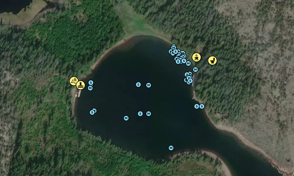 Satelite image of Baggtjarnen