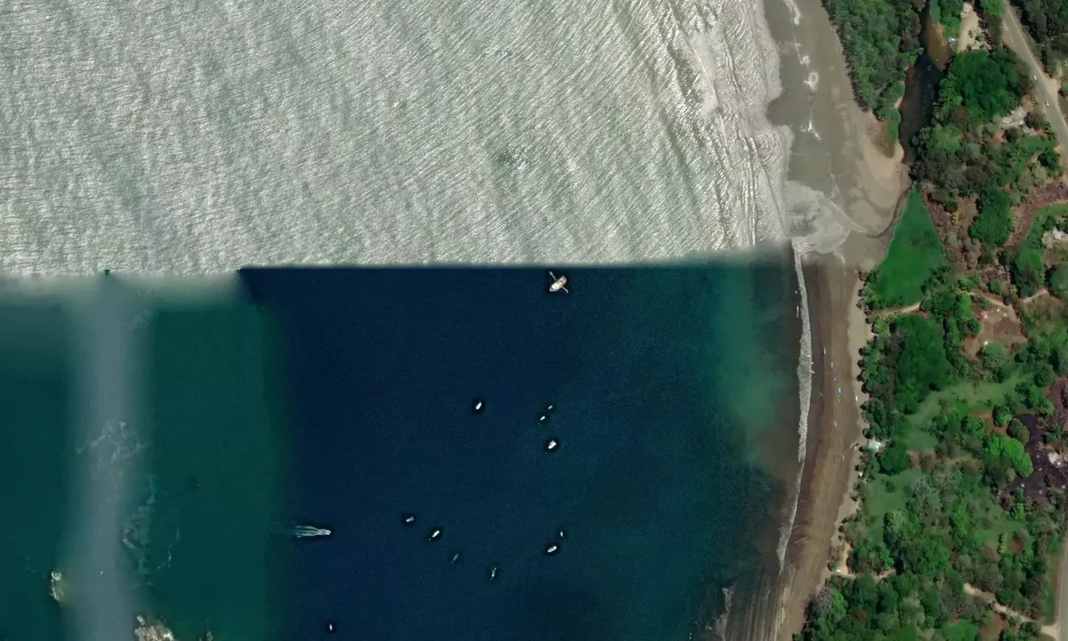Satelite image of Bahia Dominicalito