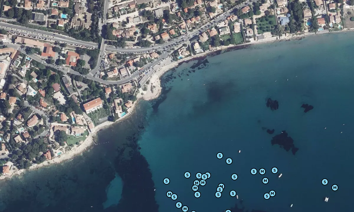 Satelite image of Baie de la Vierge