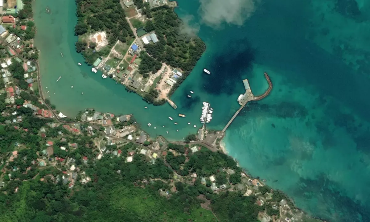 Flyfoto av Baie Saint Anne