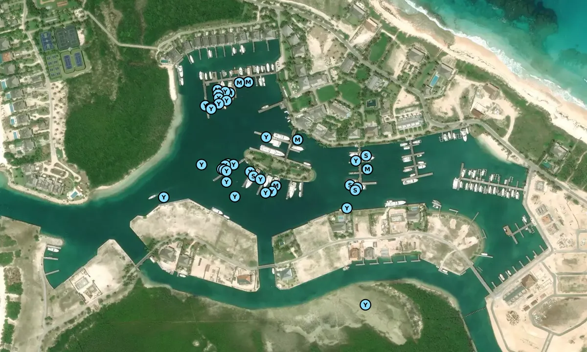 Satelite image of Bakers Bay Marina