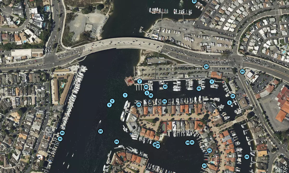 Satelite image of Balboa Marina - Newport Beach