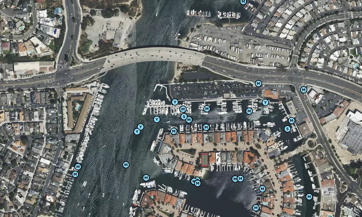 Satelite image of Balboa Marina - Newport Beach