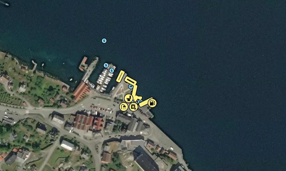 Satelite image of Balestrand gjestehavn
