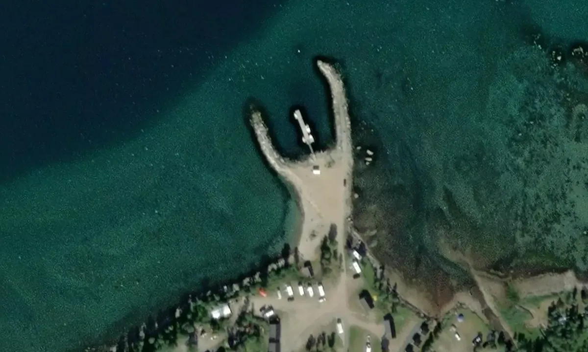 Satelite image of Ballangen Camping Gjestehavn