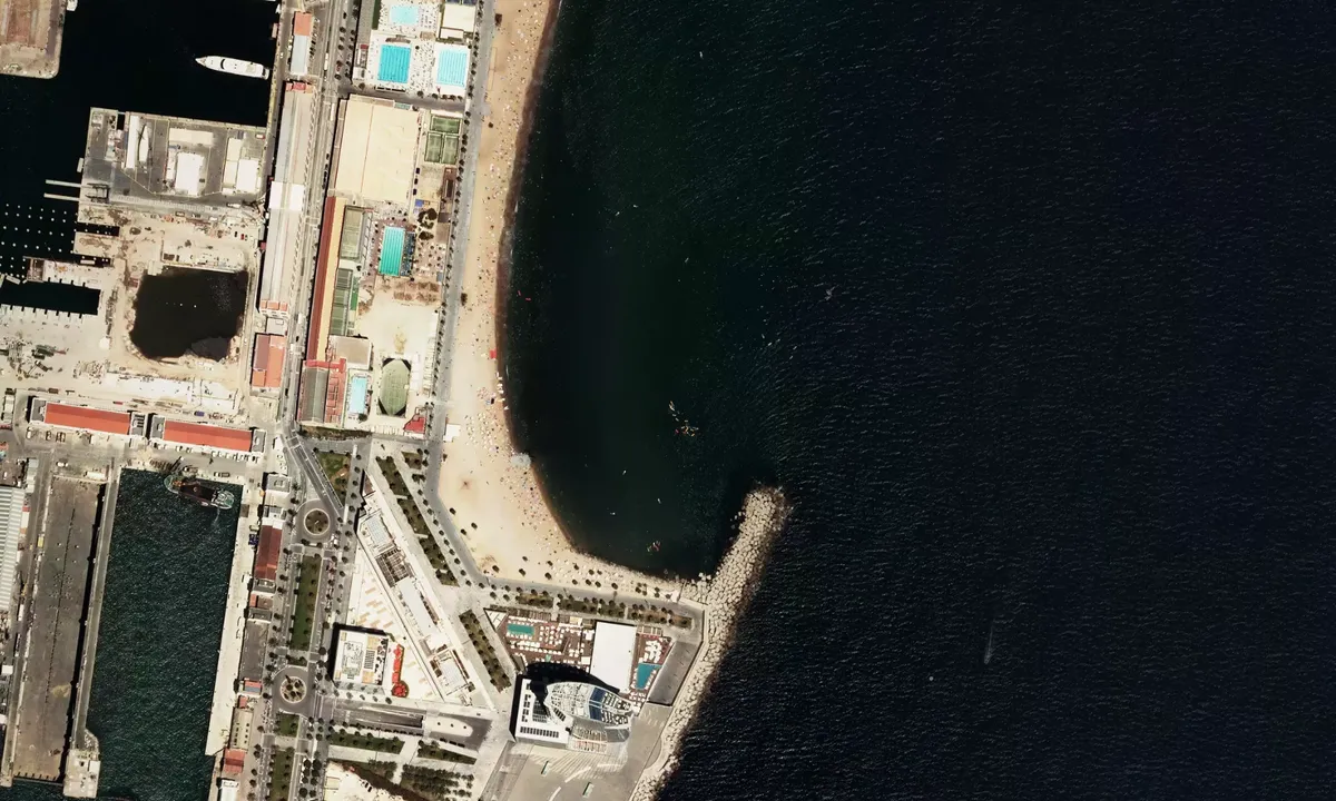 Flyfoto av Barceloneta